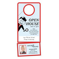 14 Pt. Laminated Door-Hanger w/Detachable Business Card